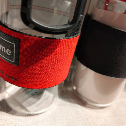 Glass Bottle Supreme Sipper Style Red – Premium High-Durability Hydration Jar