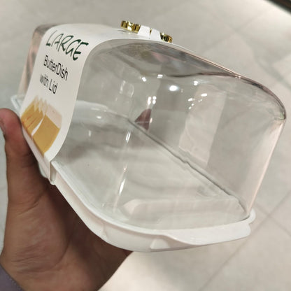 Acrylic Butter Dish – Premium Serving Dish with Golden Accented Lid