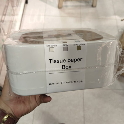 Tissue Box Black Wood & White Wood – Japanese-Style Minimalist Organizer