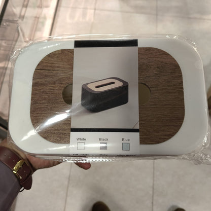 Tissue Box Black Wood & White Wood – Japanese-Style Minimalist Organizer