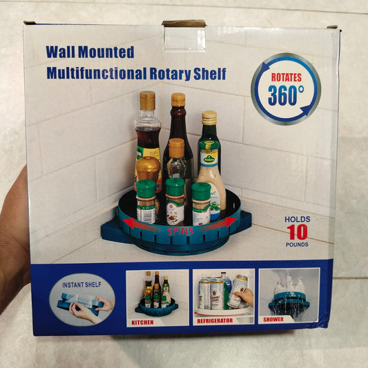 Revolving Corner – Premium Wall-Mounted Multifunctional Rotary Shelf