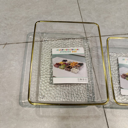 Remikim Golden – Premium Partitioned Acrylic Serving Tray Series