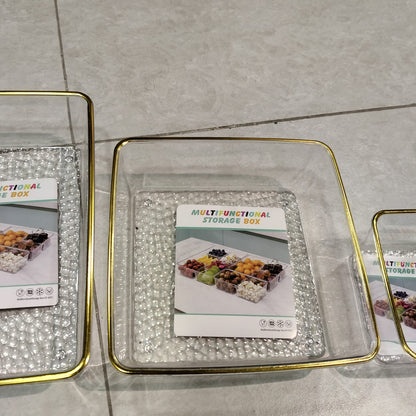 Remikim Golden – Premium Partitioned Acrylic Serving Tray Series