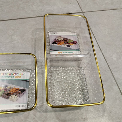 Remikim Golden – Premium Partitioned Acrylic Serving Tray Series