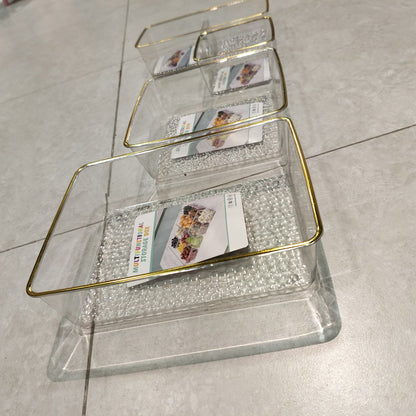 Remikim Golden – Premium Partitioned Acrylic Serving Tray Series