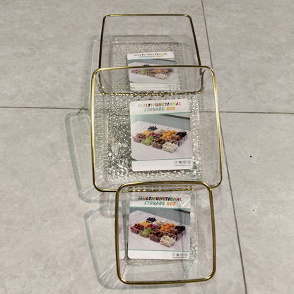 Remikim Golden – Premium Partitioned Acrylic Serving Tray Series