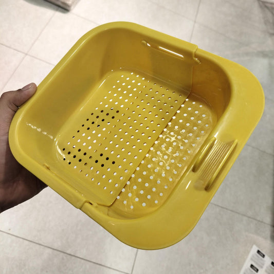 Fruit Basket Drainer – Premium Adjustable Kitchen Colander & Serving Tray