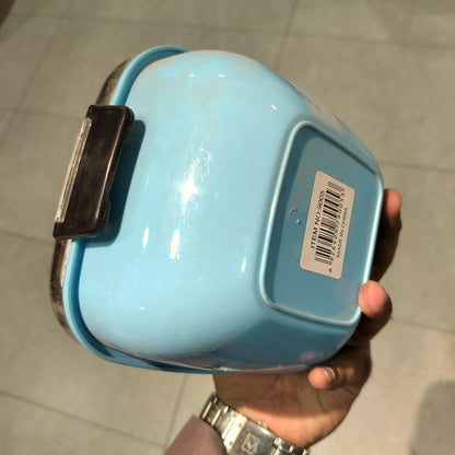 Square Bento Lunch Box with Partitioned Compartments Meal Prep Container with Locking Lid and Integrated Utensils