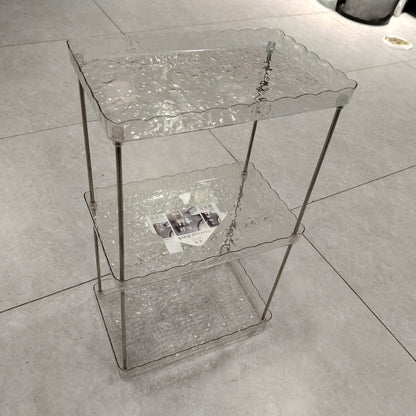 Storage Rack 2 Layer Small – Premium Crystal-Clarity Vanity & Bathroom Tiered Caddy
