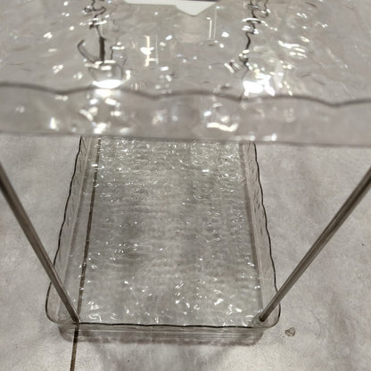 Storage Rack 2 Layer Small – Premium Crystal-Clarity Vanity & Bathroom Tiered Caddy