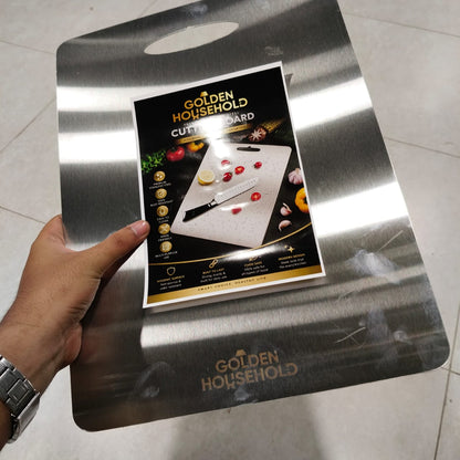 Stainless Steel Cutting Board Wood Vinyl Back Finish - Heavy Duty Stainless Steel Board