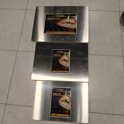 Stainless Steel Cutting Board - L-Edged Cutting Board 3 Sizes