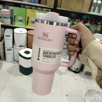 Stanley-Style Tumbler with Handle & Straw – 40oz / 1200 ML