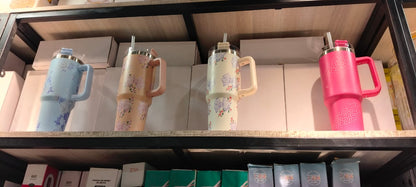 Tumbler S.S Flower – Insulated High-Capacity Floral Travel Mug