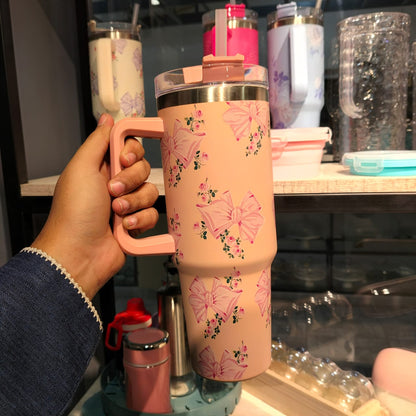 Tumbler S.S Flower – Insulated High-Capacity Floral Travel Mug