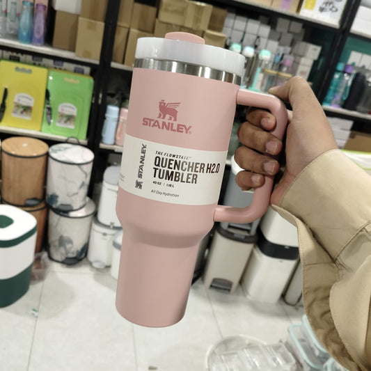 Stanley-Style Tumbler with Handle & Straw – 40oz / 1200 ML