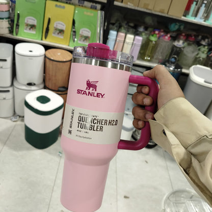 Stanley-Style Tumbler with Handle & Straw – 40oz / 1200 ML
