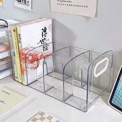 Book Rack – Sleek Minimalist Multi-Compartment Desktop Organizer