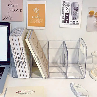 Book Rack – Sleek Minimalist Multi-Compartment Desktop Organizer