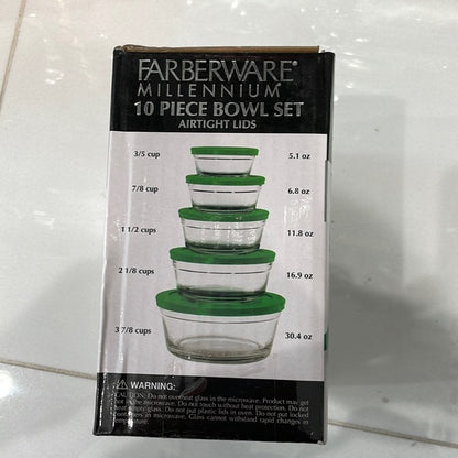 10 Pieces Glass Bowl Set with Lid