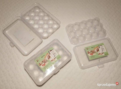 Egg Box with Lid Plastic - Medium, Large