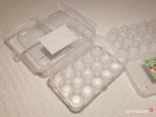 Egg Box with Lid Plastic - Medium, Large