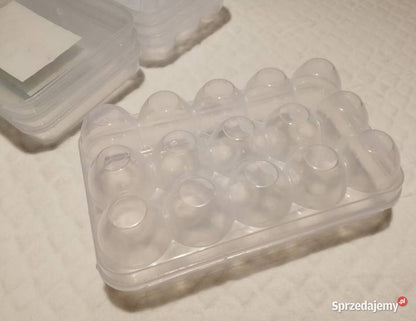 Egg Box with Lid Plastic - Medium, Large