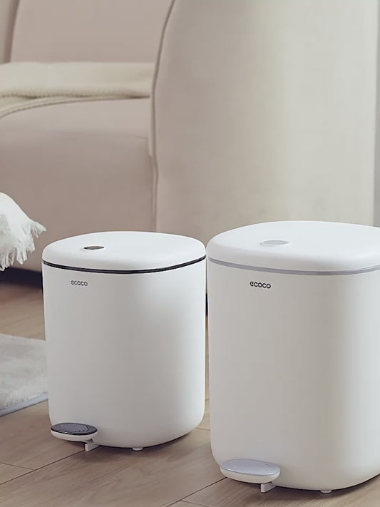 ECOCO Foot Operated Trash Can Small 7L - Grey