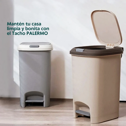 PALERMO Trashcan Dustbin 20 Liter, 25 Liter Capacity (Grey) (Beige)